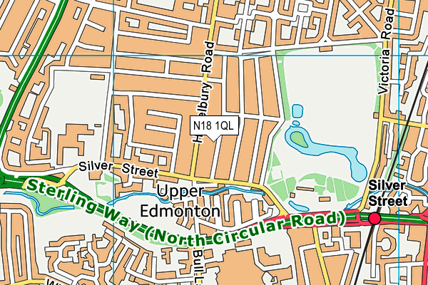 N18 1QL map - OS VectorMap District (Ordnance Survey)