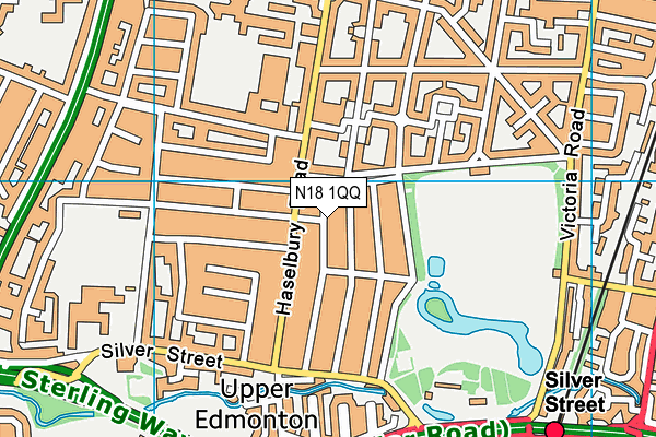 N18 1QQ map - OS VectorMap District (Ordnance Survey)