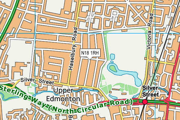 N18 1RH map - OS VectorMap District (Ordnance Survey)