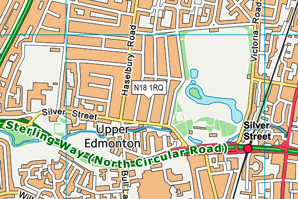 N18 1RQ map - OS VectorMap District (Ordnance Survey)