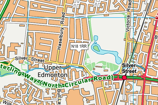 N18 1RR map - OS VectorMap District (Ordnance Survey)