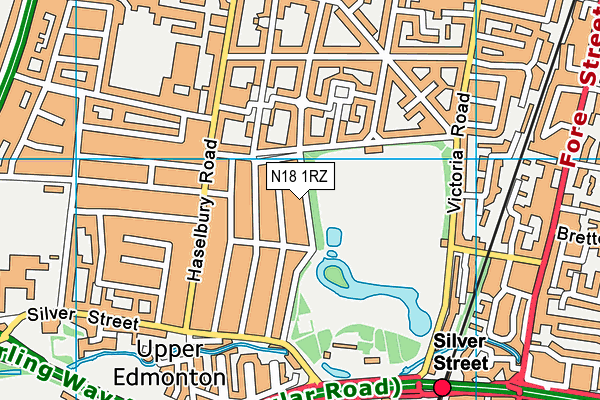 N18 1RZ map - OS VectorMap District (Ordnance Survey)