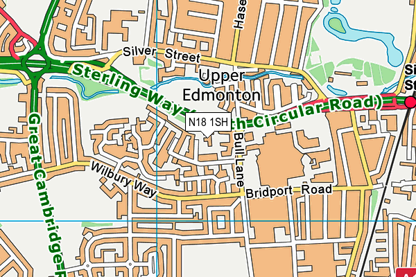 N18 1SH map - OS VectorMap District (Ordnance Survey)