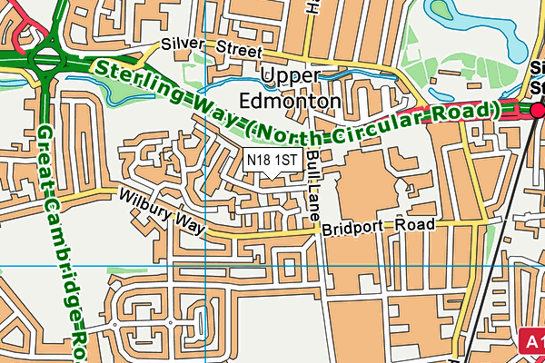 N18 1ST map - OS VectorMap District (Ordnance Survey)