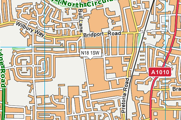 N18 1SW map - OS VectorMap District (Ordnance Survey)