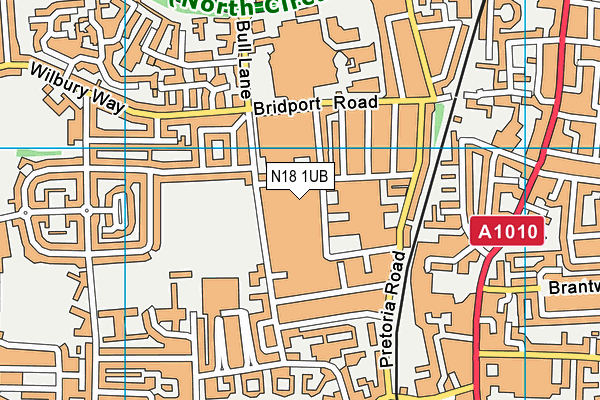 N18 1UB map - OS VectorMap District (Ordnance Survey)