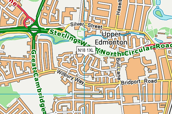 N18 1XL map - OS VectorMap District (Ordnance Survey)