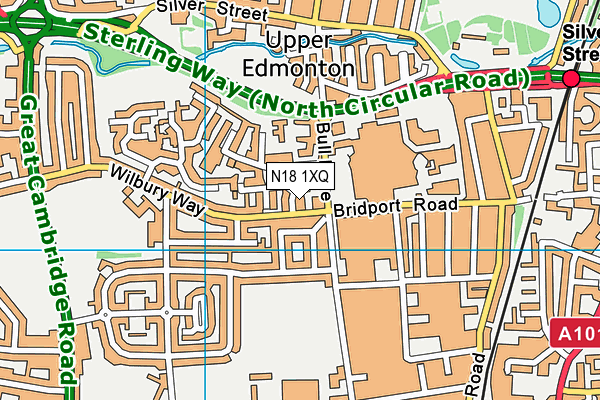 N18 1XQ map - OS VectorMap District (Ordnance Survey)