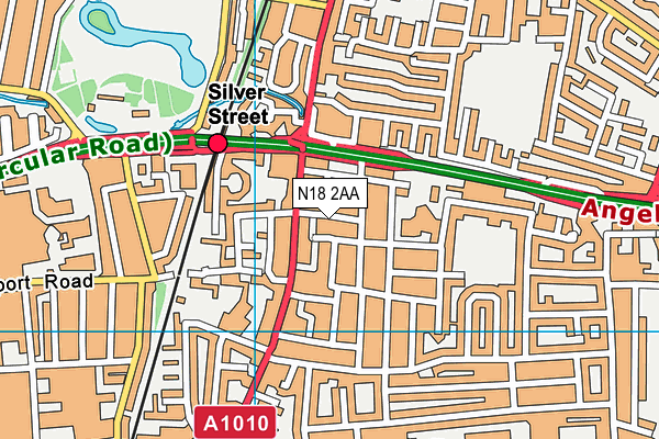 N18 2AA map - OS VectorMap District (Ordnance Survey)