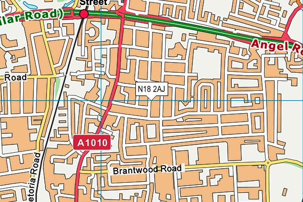 N18 2AJ map - OS VectorMap District (Ordnance Survey)