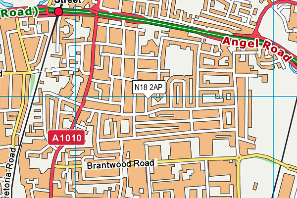 N18 2AP map - OS VectorMap District (Ordnance Survey)