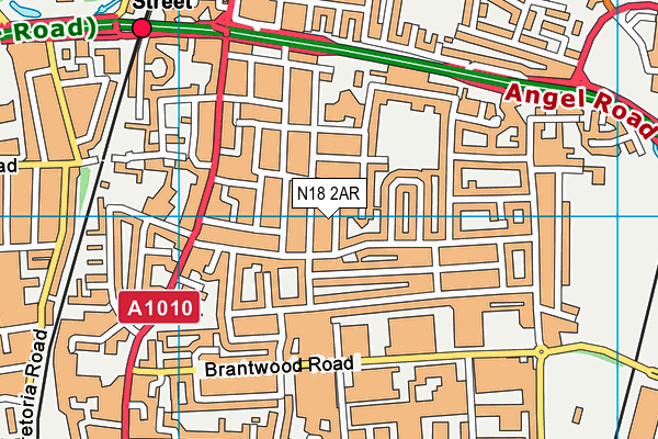 N18 2AR map - OS VectorMap District (Ordnance Survey)