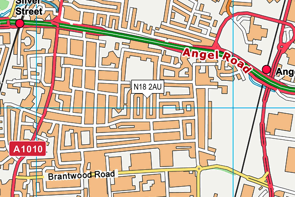 N18 2AU map - OS VectorMap District (Ordnance Survey)