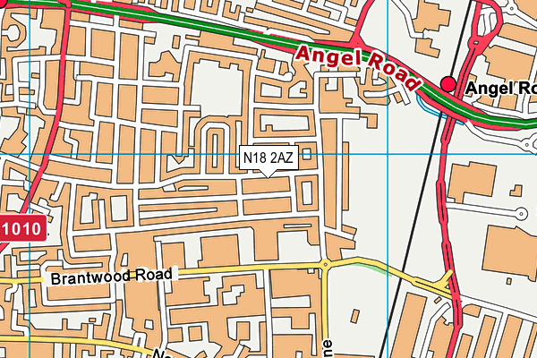 N18 2AZ map - OS VectorMap District (Ordnance Survey)