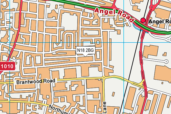 N18 2BG map - OS VectorMap District (Ordnance Survey)
