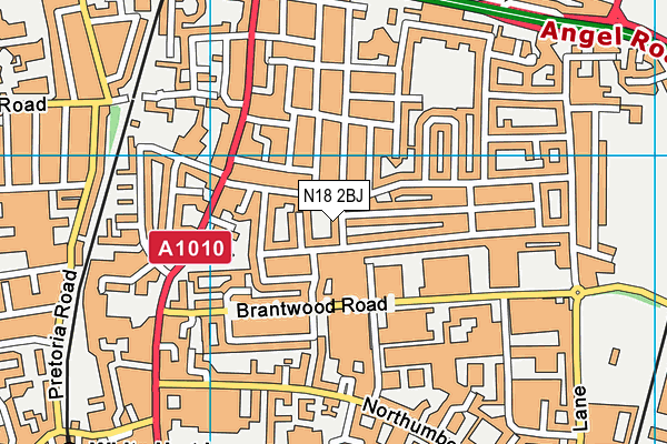 N18 2BJ map - OS VectorMap District (Ordnance Survey)