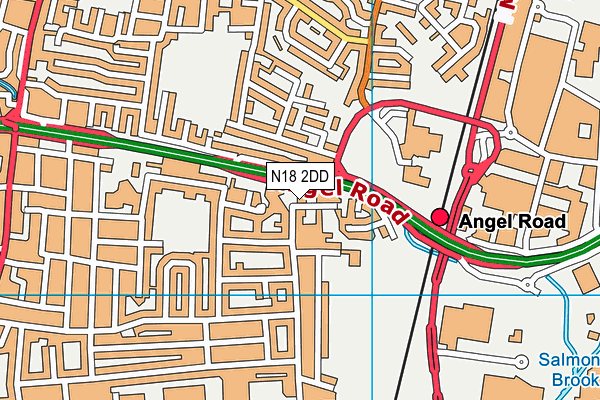 N18 2DD map - OS VectorMap District (Ordnance Survey)
