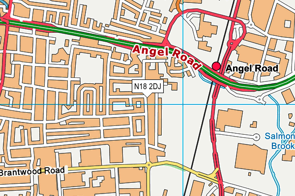 N18 2DJ map - OS VectorMap District (Ordnance Survey)