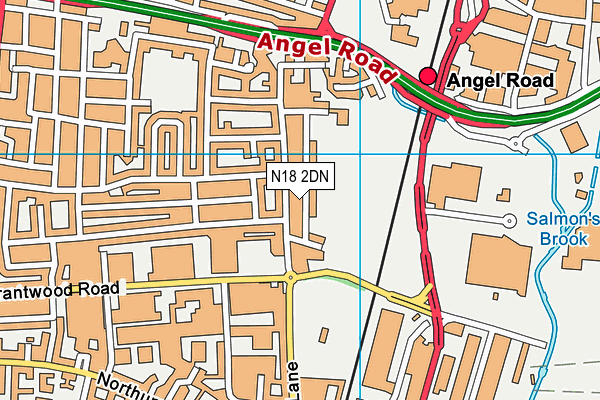 N18 2DN map - OS VectorMap District (Ordnance Survey)