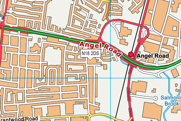 The Hanlon Centre (Closed) map (N18 2DS) - OS VectorMap District (Ordnance Survey)