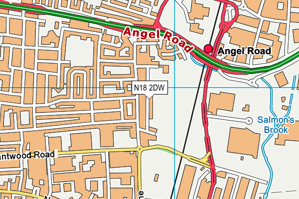 N18 2DW map - OS VectorMap District (Ordnance Survey)