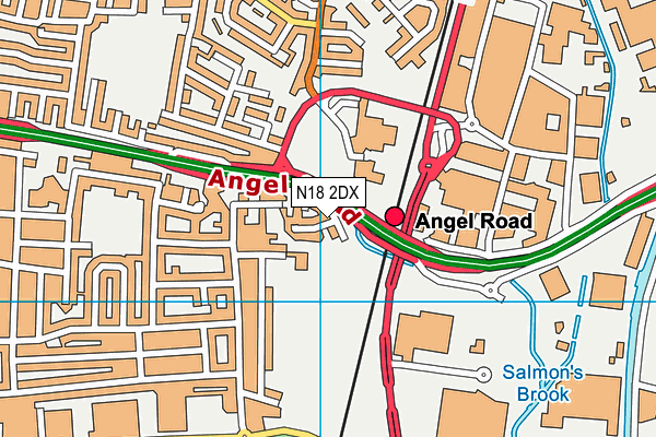 Meridian Angel Primary School map (N18 2DX) - OS VectorMap District (Ordnance Survey)