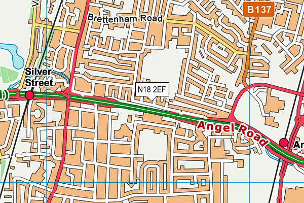 N18 2EF map - OS VectorMap District (Ordnance Survey)