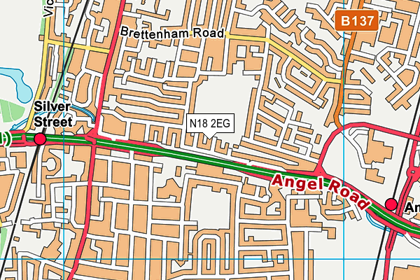 N18 2EG map - OS VectorMap District (Ordnance Survey)