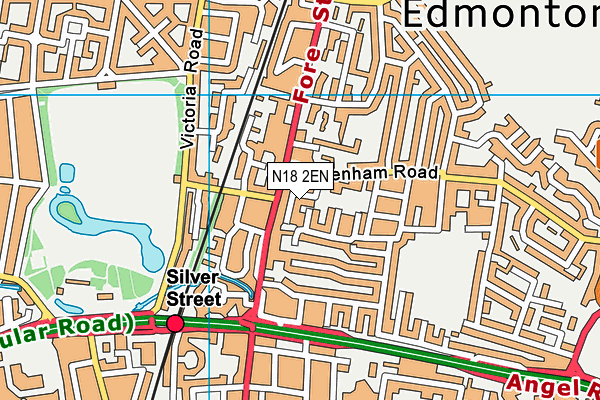 N18 2EN map - OS VectorMap District (Ordnance Survey)