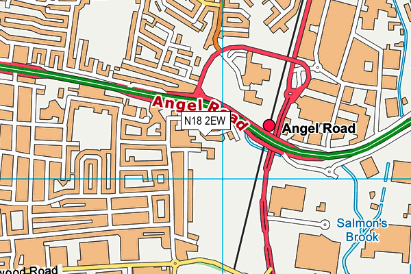 N18 2EW map - OS VectorMap District (Ordnance Survey)