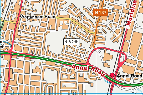 N18 2HH map - OS VectorMap District (Ordnance Survey)