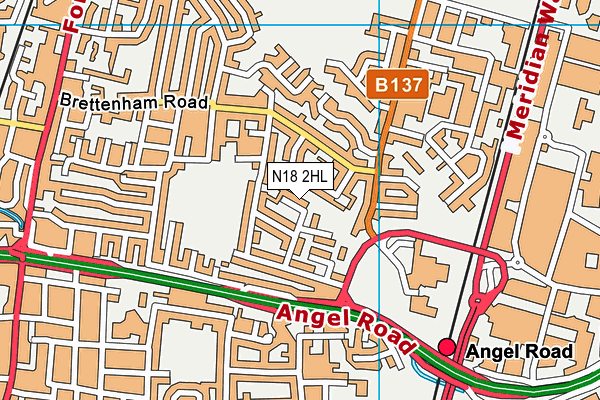 N18 2HL map - OS VectorMap District (Ordnance Survey)