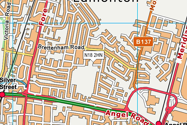 N18 2HN map - OS VectorMap District (Ordnance Survey)