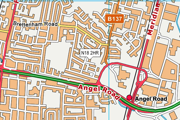 N18 2HR map - OS VectorMap District (Ordnance Survey)