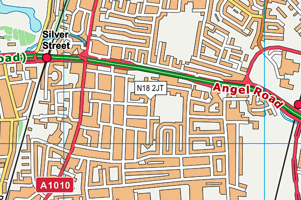 N18 2JT map - OS VectorMap District (Ordnance Survey)
