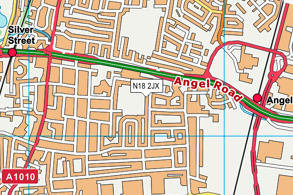 N18 2JX map - OS VectorMap District (Ordnance Survey)