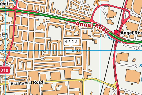 N18 2LA map - OS VectorMap District (Ordnance Survey)