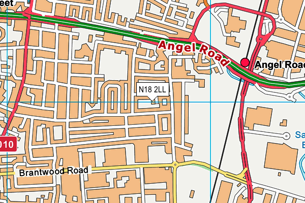 N18 2LL map - OS VectorMap District (Ordnance Survey)