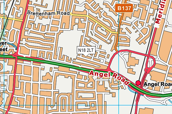 N18 2LT map - OS VectorMap District (Ordnance Survey)