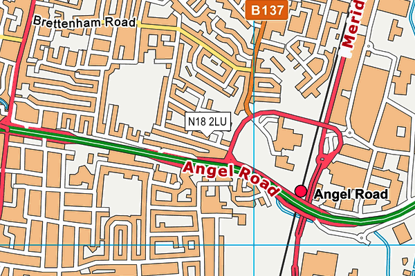 N18 2LU map - OS VectorMap District (Ordnance Survey)