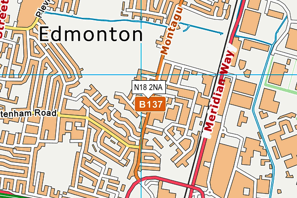 N18 2NA map - OS VectorMap District (Ordnance Survey)