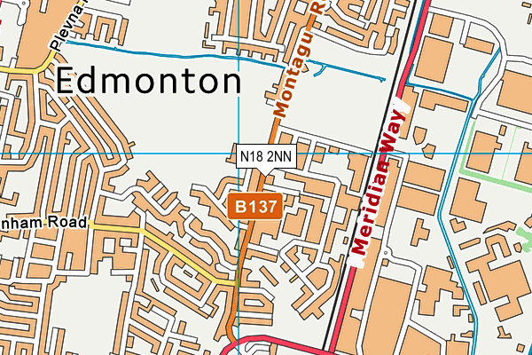 N18 2NN map - OS VectorMap District (Ordnance Survey)