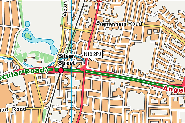 N18 2PJ map - OS VectorMap District (Ordnance Survey)