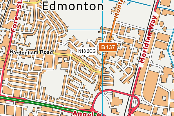 N18 2QG map - OS VectorMap District (Ordnance Survey)