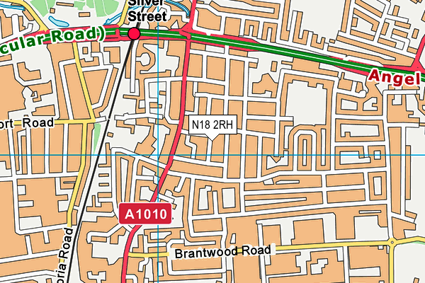 N18 2RH map - OS VectorMap District (Ordnance Survey)