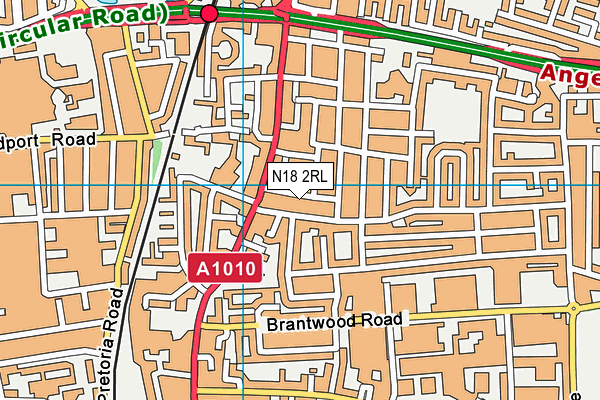 N18 2RL map - OS VectorMap District (Ordnance Survey)