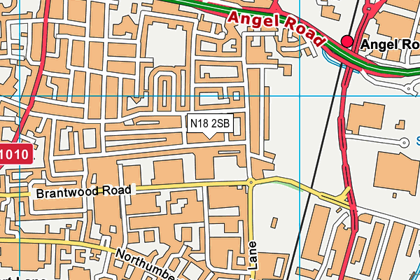 N18 2SB map - OS VectorMap District (Ordnance Survey)