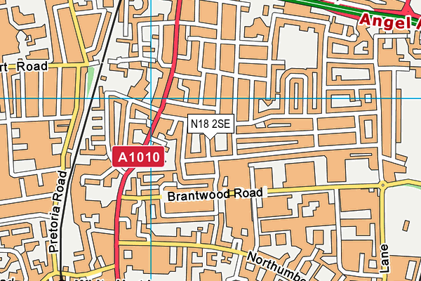 N18 2SE map - OS VectorMap District (Ordnance Survey)