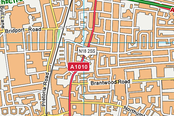 N18 2SS map - OS VectorMap District (Ordnance Survey)