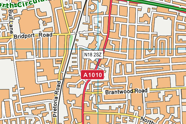 N18 2SZ map - OS VectorMap District (Ordnance Survey)